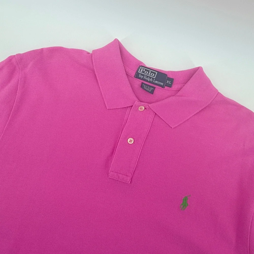 Polo Ralph Lauren Polo Shirt Mens XL Pink Short Sleeve Embroidered Pony Logo